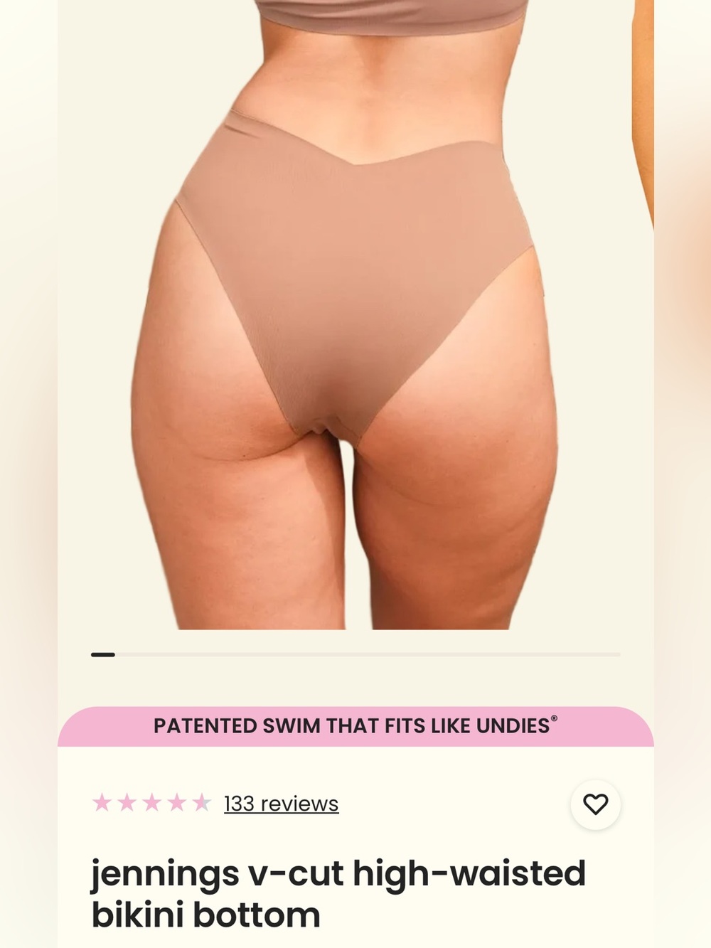 Onewith Jennings V-Cut High Waisted Bikini Bottom